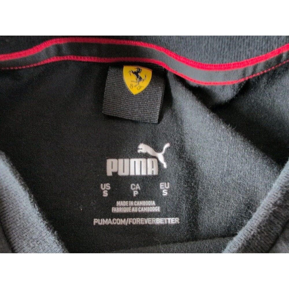 Puma Scuderia Ferrari T-Shirt Men's Small Black Short Sleeve Racing Logo - Picture 3 of 7